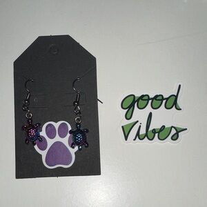 Multicolor Turtle Earrings